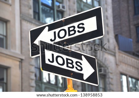 Jobs signs on the street