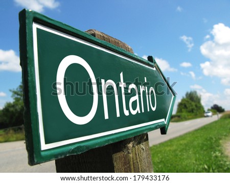 Ontario signpost along a rural road