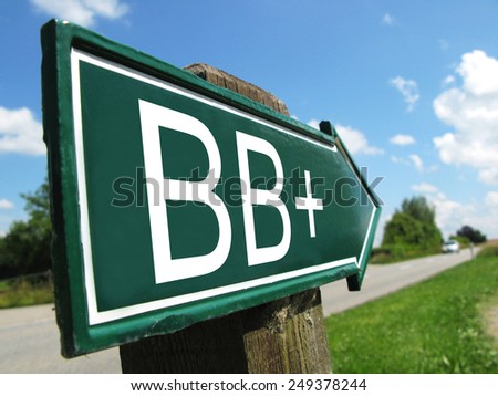 BB+ credit rating sign