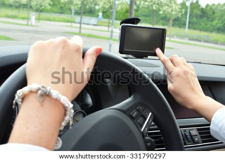 Satellite navigation system in the car