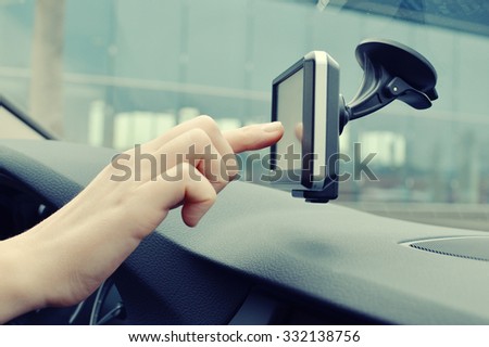 Satellite navigation system in the car