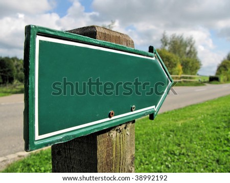 Empty road sign