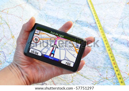Satellite navigation system in the hand