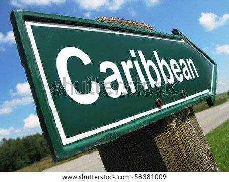 CARIBBEAN road sign