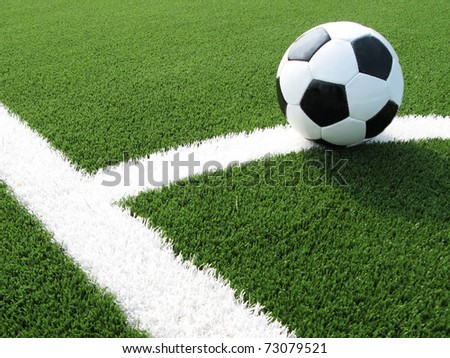 Soccer Ball On The Field Stock Photo 73079521 : Shutterstock