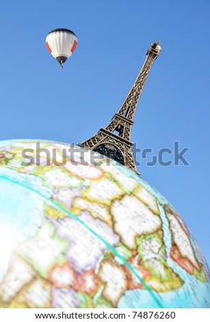 Findpicture  Eiffel Tower on Eiffel Tower On The Globe Stock Photo 74876260   Shutterstock