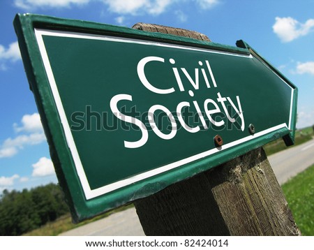 Civil Society road sign