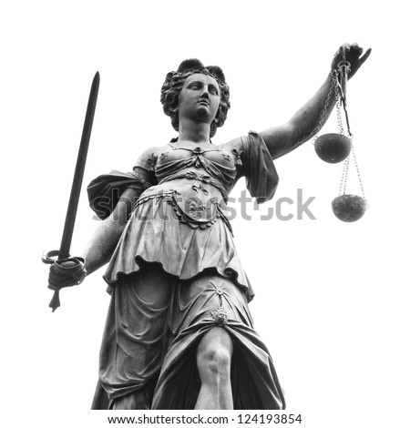 Statue of Lady Justice (Justitia) in Frankfurt, Germany - stock photo