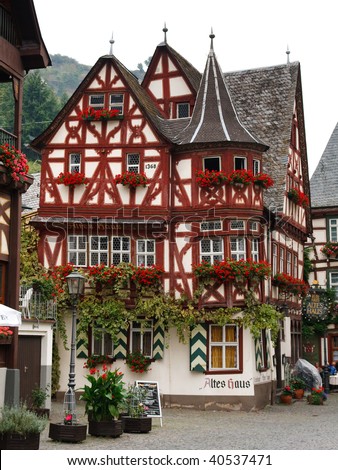 The Altes Haus (Old House), is a Medieval Half-Timbered House from 1368 in Bacharach, Rhineland-Palatinate, Germany