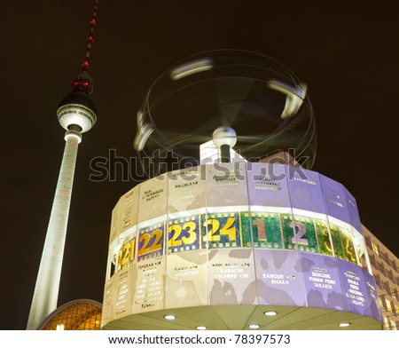 The Weltzeituhr (World Clock) at Alexanderplatz, Berlin, Germany, Europe