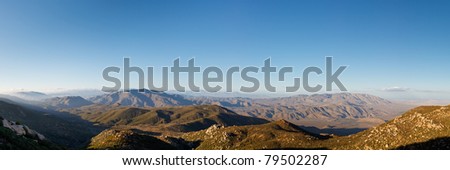 Panoramic view of Anza-Borrego Desert State Park, Southern California, USA