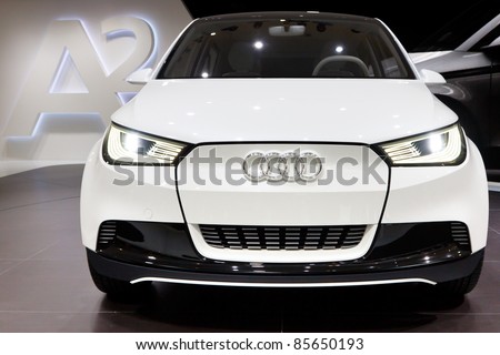 FRANKFURT - SEP 24: Audi A2 Concept Car shown at the 64th IAA Motor Show (Internationale Automobil-Ausstellung) in Frankfurt, Germany, on September 24, 2011.