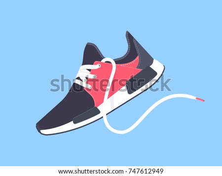 Sneakers. Sport shoes. Shoes for running. Vector illustration