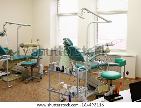 modern Dentist\'s chair in a medical room