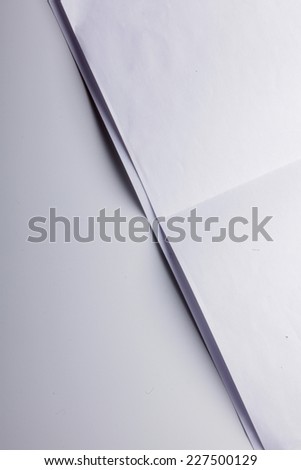 White paper folded