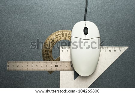 Computer mouse and drafting tools