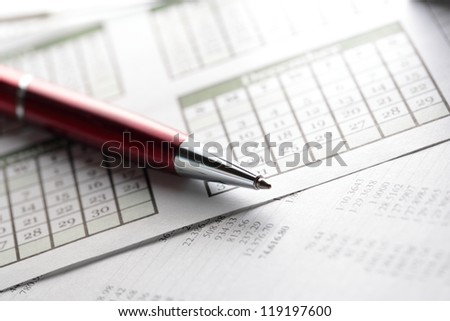 Operating budget, calendar and pen