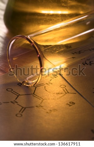Chemistry image with reaction formula