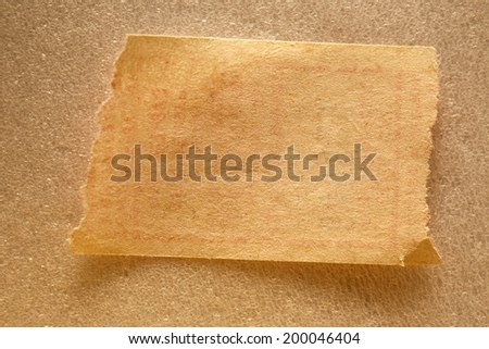 Blank ragged piece of paper