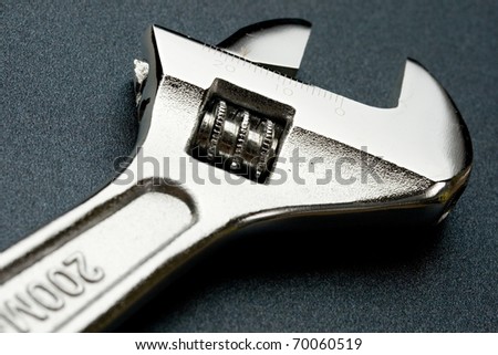 Spanner isolated on grey