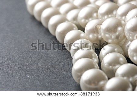 Pearl on the grey background