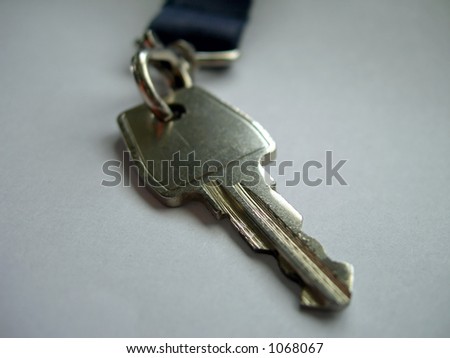 silver key on a key chain, a burglars dream