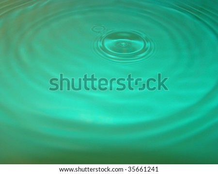 multiple green splash circle waves