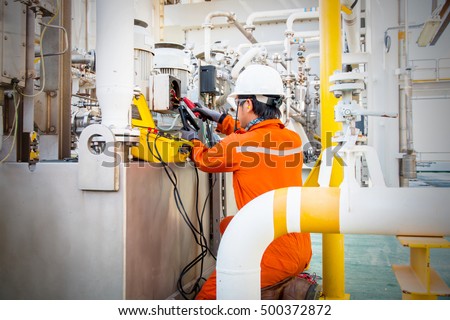 Technician,Electrical technician perform working with electrical motor