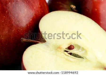 Close up of a cut Apple