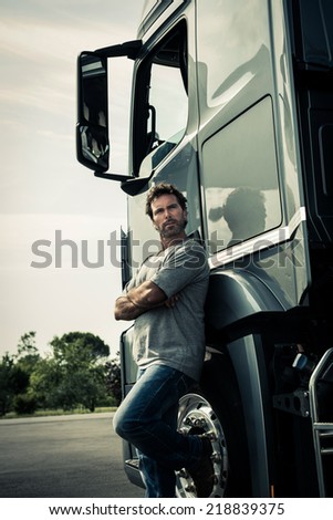 Portrait of a truck driver