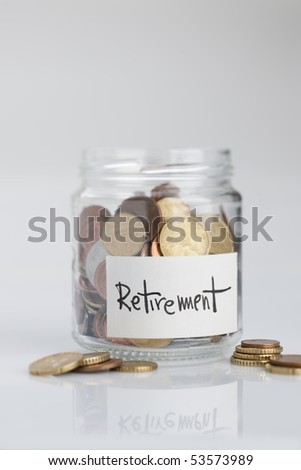 Jar of coins with \