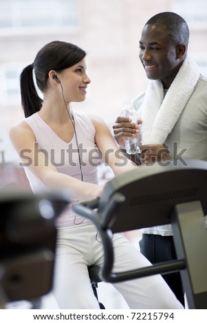 Happy couple at gym