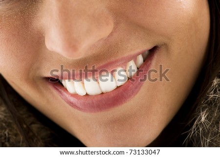 Close-up of a beautiful woman smile