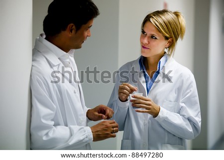 Medical Personnel Having Coffee Break