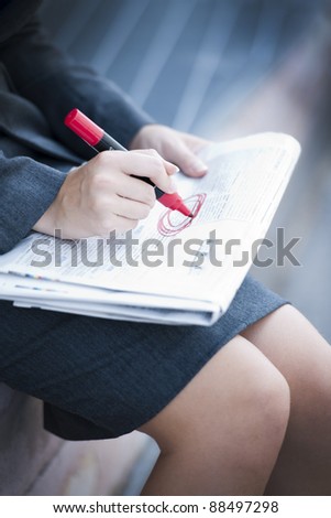 Unemployed Woman Looking For Work