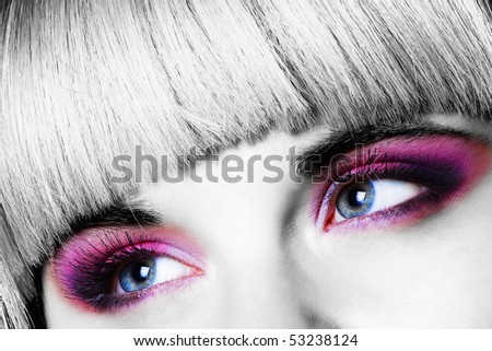 stock photo Closeup of woman eyes