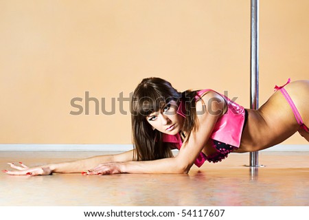 Sexy woman on the pole