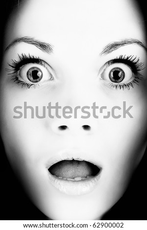 stock photo : Scared face of
