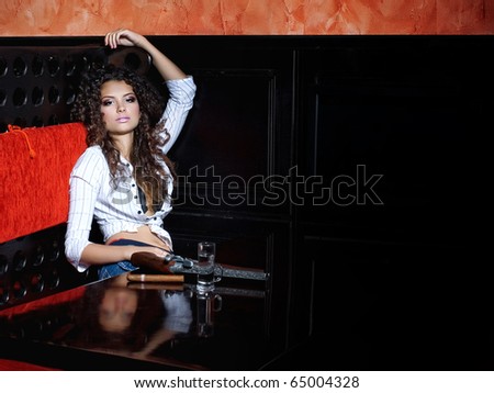 woman relaxing in chill-out