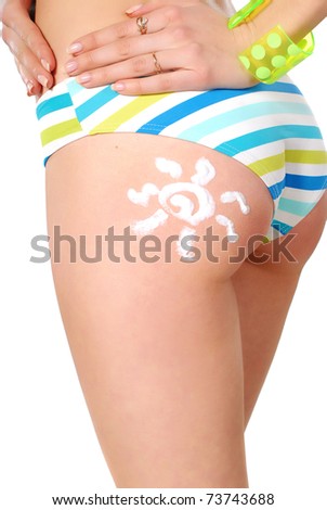 stock photo Perfect sexy body isolated