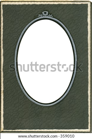 Antique oval picture frame. With work path. Just drop in your image.