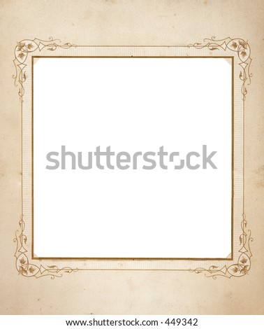Square format Antique frame with grunge.