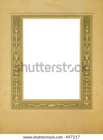 Antique frame from the early 1900\'s. Some grunge intact. Work path. Just drop in your image.