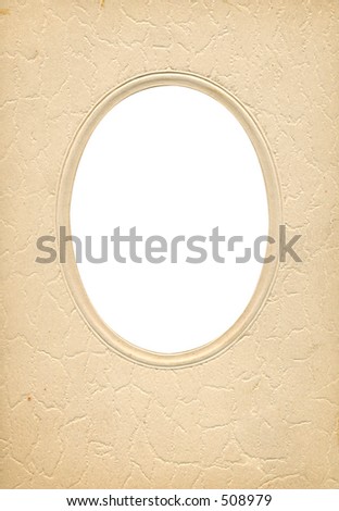 Antique oval portrait frame. Note unique crinkle pattern from early 1900\'s. Work path. Just drop in your image.