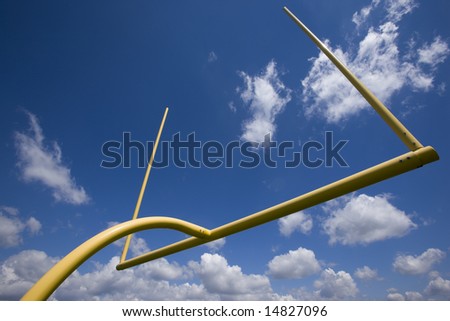 American football goalpost in the Midwest.