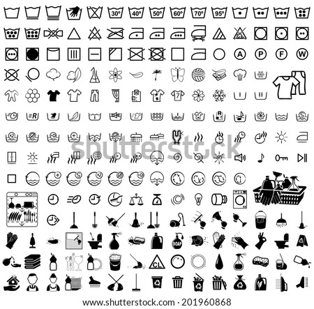 Icons set Cleaning Vector illustration on white background Icons set Cleaning Vector illustration on white background