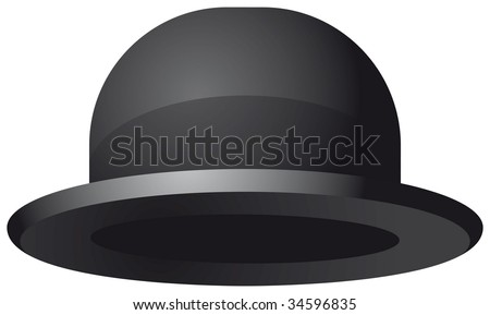 hat coke rounded derby bowler billycock felt known hard shutterstock vector