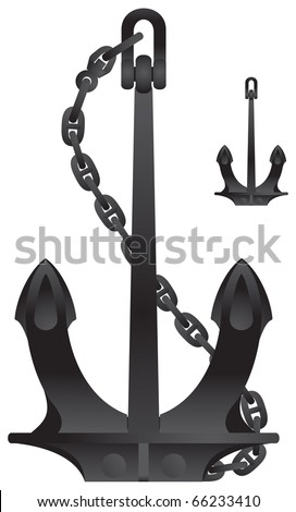 Anchor In Vector, Hall'S Improved Stockless Anchor, Symbol, Illustration, Vessel, Nautical, Tattoo, Sign, Military, Ship, Icon, 