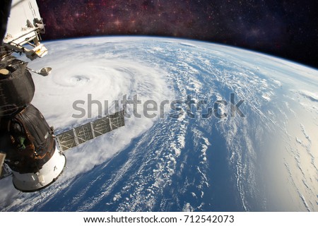 Hurricane Harvey, seen from the International Space Station. Elements of this image are furnished by NASA