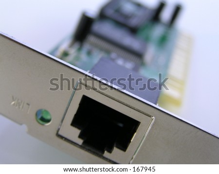 network card isolated on white.